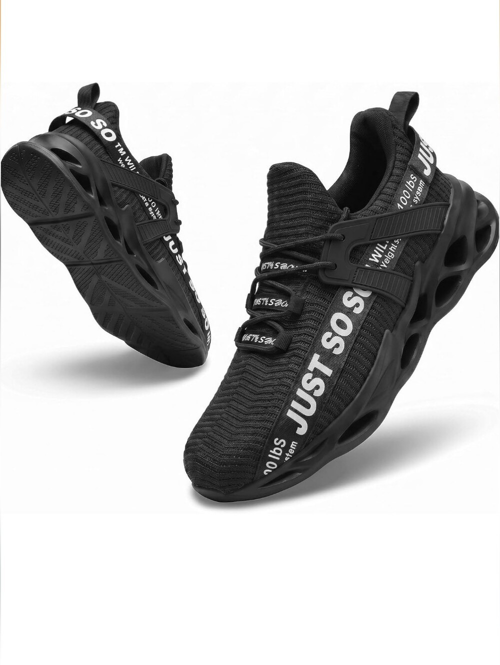 Just So So Black Women's Athletic Sneakers, Size 7.5